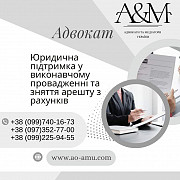 Юридична підтримка у виконавчому провадженні та зняття арешту з рахунків Харків