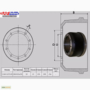 1064027000 Тормозний барабан SAF 420x200 мм, Київська область. 