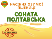 Насіння озимої пшениці "Соната Полтавська", еліта, Полтавська область. 