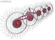 Граблі ворошилки на 4, 5 колеса Сонце, стрічкові Польща, Луганська область. 