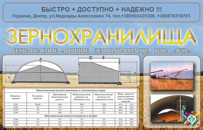 Продам зерносховища напільного типу - сталеві оцинковані зерносховища. Дніпро - зображення 1