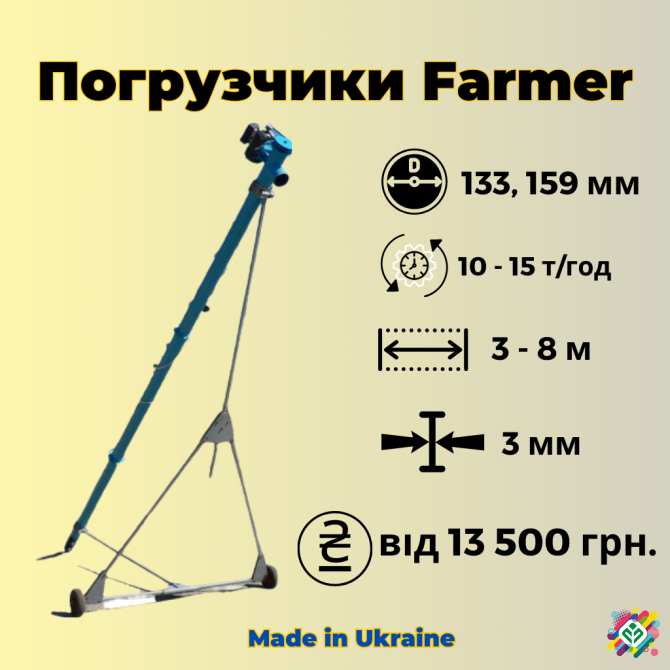 Шнекові наввантажувачі "Фермер" - від 13 500 грн.  - сурет 1